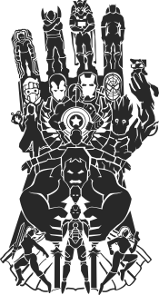 Avengers P3 11 Realistic Silhouette Cutting Svg Files Free Vectors